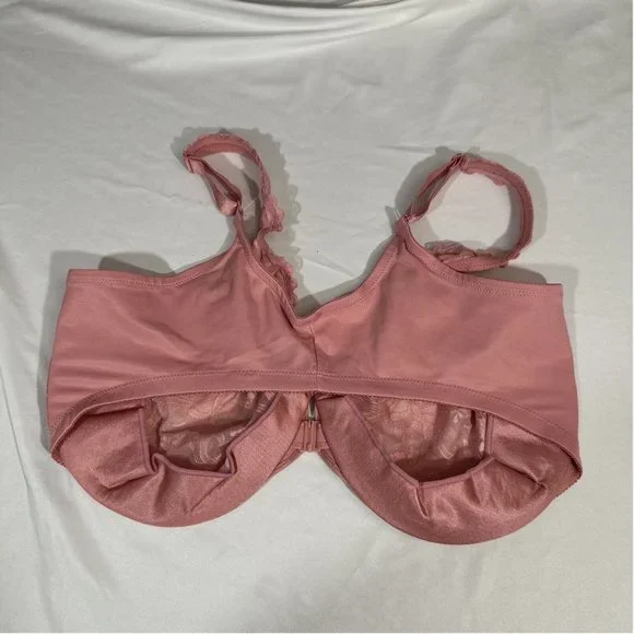 NEW $57 Glamorise [‎ 44F US ] WonderWire Front-Closure Bra in Apricot Pink